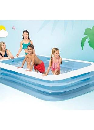 Надувний басейн intex 58484 305×183×56 см просторий літній басейн для всієї родини