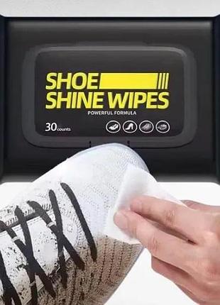 Влажные салфетки shoe shine wipes 80 шт салфетки для ухода за обувью