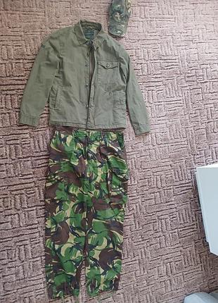 Военный летний комплект (куртка, брюки, кепка, бандана в подарок), англия, 50-52р.можно отдельно. куртка (550 грн), брюки 450 грн), кепка (150 грн).