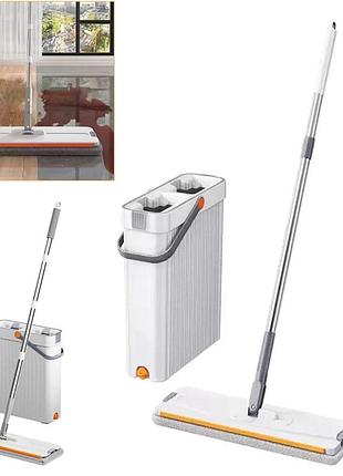 Комплект mop bucket 1065 для прибирання з автоматичним віджимом швабра с ведром mop bucket 1065