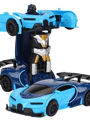 Машинка - трансформер на радіокеруванні bugatti robot car автобот з пультом