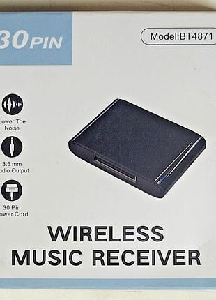 Bluetooth-ресивер аудио адаптер bt4871 для 30-pin докстанций черный