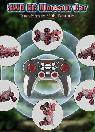 Радиоуправляющая игрушка трюковой 8-колесный робот динозавр 2209 машинка на радиоуправлении динозавр 2209 a-toys