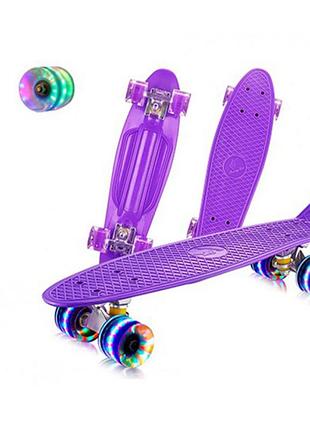 Пенні борд penny board дитяча скейт дошка з підсвіткою колес fish skateboards