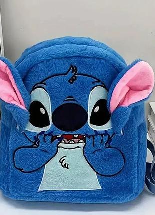 Плюшевий рюкзак для дівчинки і хлопчика, дитячий рюкзак stitch для садка дитячий м’який рюкзак стіч lilo stitch з вушками