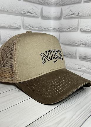 Літня бейсболка із сіткою найк, тракер nike, стильна чоловіча кепка, 55-56
