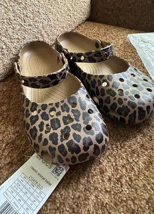 Балетки crocs classic animal ballet леопардові розмір 40