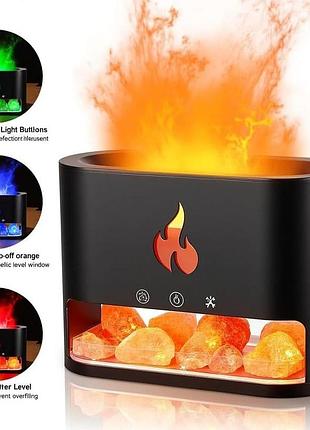 Багатофункціональна лампа-аромадифузор docsal flame з led-підсвічуванням лампа-зволожувач повітря docsal flame 3в1