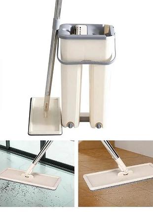 Швабра мікрофібра з віджимом відро scratch cleaning mop швабра - ледарка cleaner 360