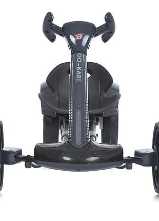 Дитячий електромобіль go kart f1 з пультом і bluetooth 390 вт чорний дитячий електрокарт go kart f1 на акумуляторі з пультом