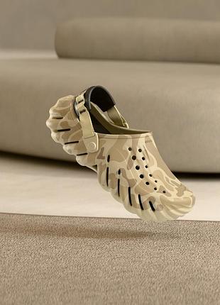 Чоловічі крокси єхо камуфляж crocs echo camo duck clog bone