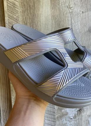 Шльопанці жіночі crocs сірі 40 розмір