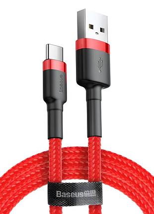 Кабель baseus quick charge 3.0 usb type c 3 а 2 метра red