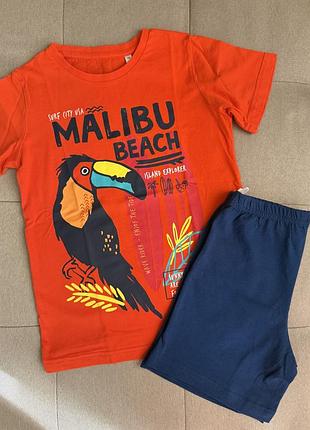 Літні бавовняні  футболка шорти palomino, h&m, 128 см