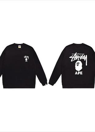 Мужской свитшот stussy x bape xl