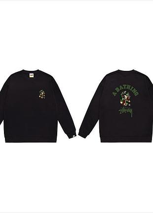 Мужской свитшот stussy x bape s