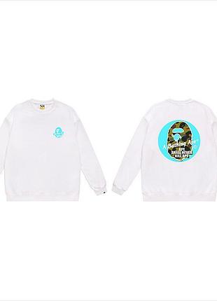 Мужской свитшот stussy x bape l
