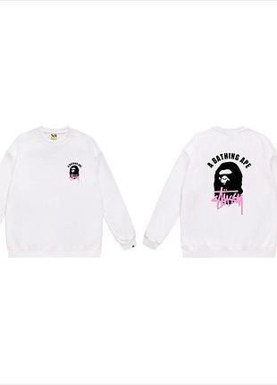 Мужской свитшот stussy x bape xl