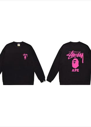 Мужской свитшот stussy x bape s