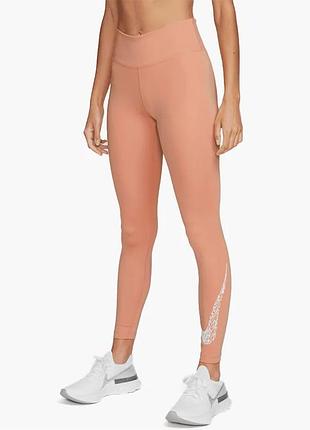Жіночі легінси nike one swoosh run peach