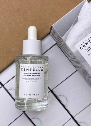 Ампульная сыворотка с центелой 77% для сияния кожи skin1004 madagascar centella tone brightening