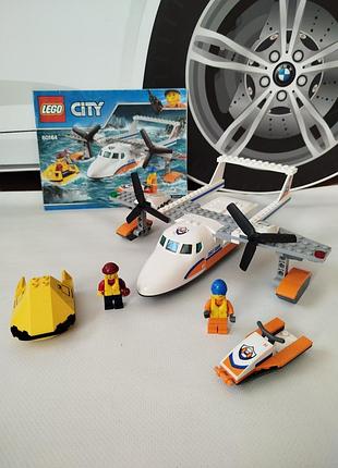 Конструктор lego city рятувальний літак берегової охорони 141 деталь (60164)