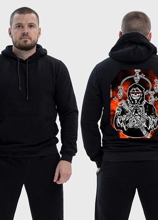 Мужской легкий худи с принтом sunset goons вера в характер огонь скелет мины, черный xxl