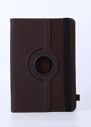 Универсальный чехол книжка-подставка leather case premium на планшет 10" темно- коричневый