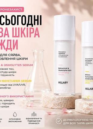 Набор сывороток для омоложения и защиты кожи spf30 с бакучиолом и витамином с hillary, 2×30 мл+ 🎁 беспроводная доставка 🚚
