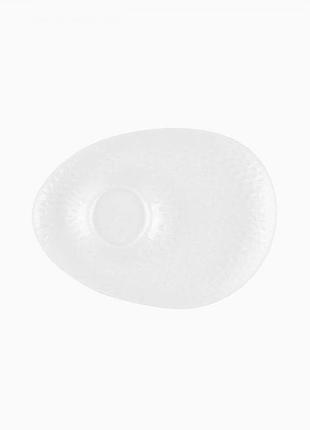Блюдце white structur flow 18*14 см 491194 sola nai