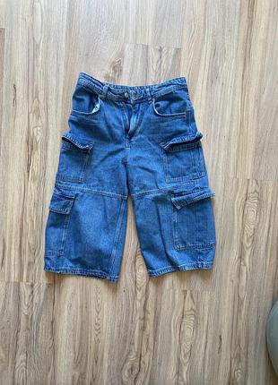 Стильні oversize карго джорти (джинсові шорти)