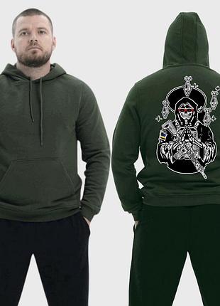 Чоловічий легкий худі з принтом sunset goons faith in luck скелет міни, хакі l