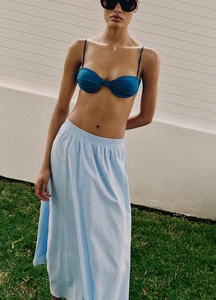 Спідниця жіноча блакитна zara new