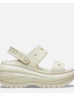 Crocs mega crush бежеві босоніжки сандалі на платформі нові