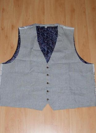 Мужская льняная классическая жилетка/жилет barbour gilet classic jacket polo ck boss original 3xl-4xl strellson