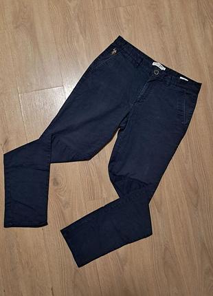 Polo assn. мужские брюки slim fit w32 темно-синие оригинал