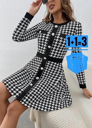 Сукня в гусячу лапку shein m
