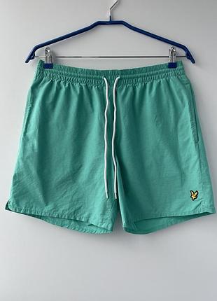 Шорти для плавання плавальні шорти lyle & scott оригінал / пляжні шорти зелені ментолові