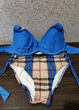 Купальник раздельный в клеточку