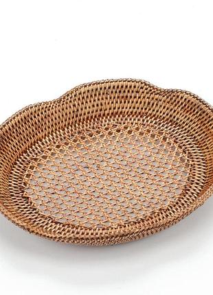 Фруктовница плетеная из натурального ротанга, 33*27*6 см, 71051-brown
