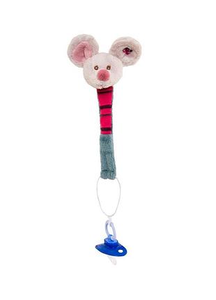 Іграшка м'яка - тримач для пустушки crazy mousy, 15 см bukowski design nai