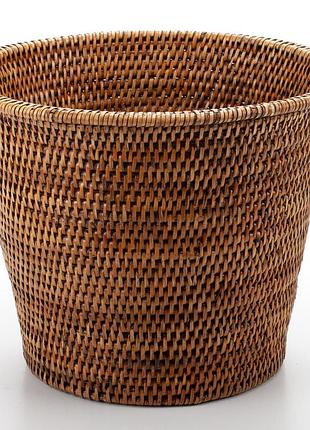Кашпо декоративное плетеное из ротанга, 30*24 см, 71028-brown