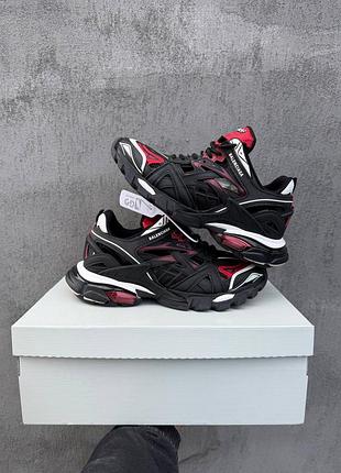 Balenciaga track 2 black/red/баленсиага траки 2 чёрные с красным 39 40 41 42 43 44 45