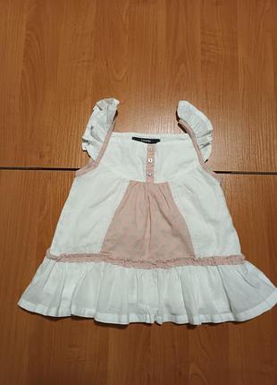 Легкое хлопковое летнее платье для девочки 2-3 лет.