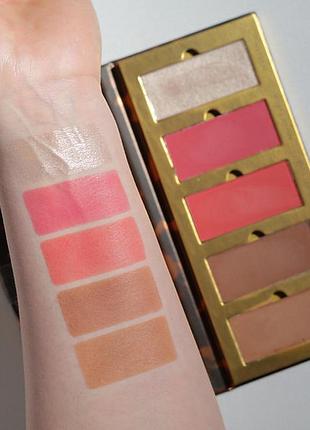 Пригодна палетка для лица golden hour от makeup academy / контур, бронзер, румяна, хайлайтер / cruelty free, vegan