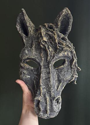 Маска коня paper clay wabi-sabi папʼє-маше