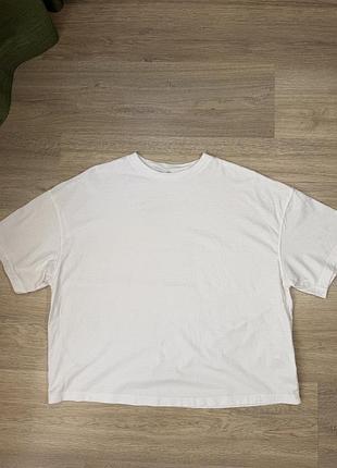 Базова біла оверсайз футболка h&m