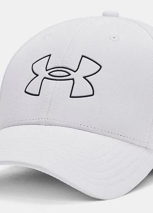 Спортивна кепка under armour iso-chill driver mesh 1369805 / біла бейсболка із сіткою чоловіча