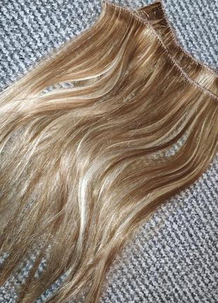 35 см тресс волосся на заколках мелірування блонд