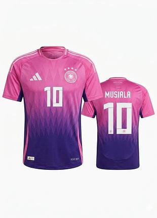 Футбольна футболка збірної німеччини adidas euro 2024 — musiala 10 (рожева/фіолетова), розмір 164